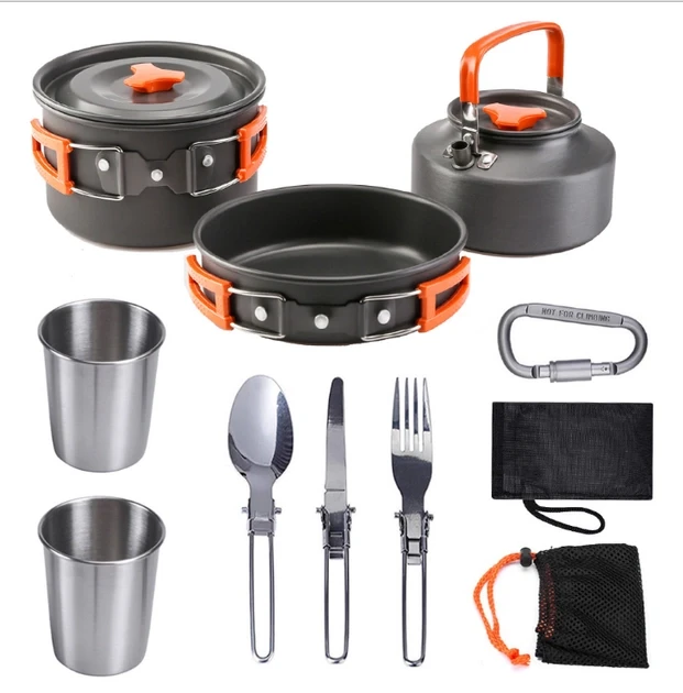 Набор туристической посуды со столовыми приборами HALIN DS-308A, фото №5