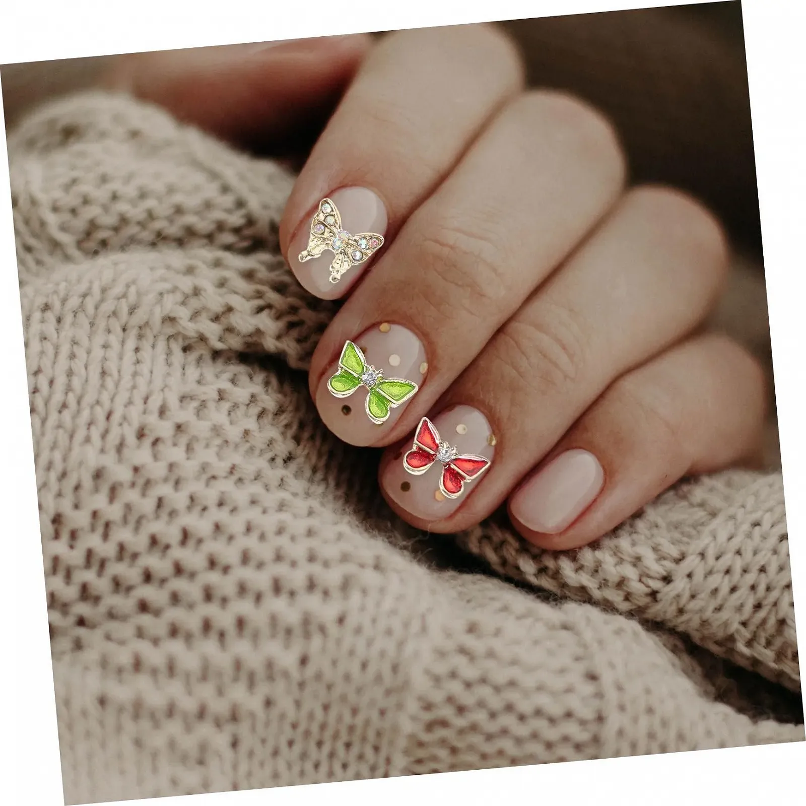 MERRYHAPY Метелики Прикраси для манікюру, фото №9