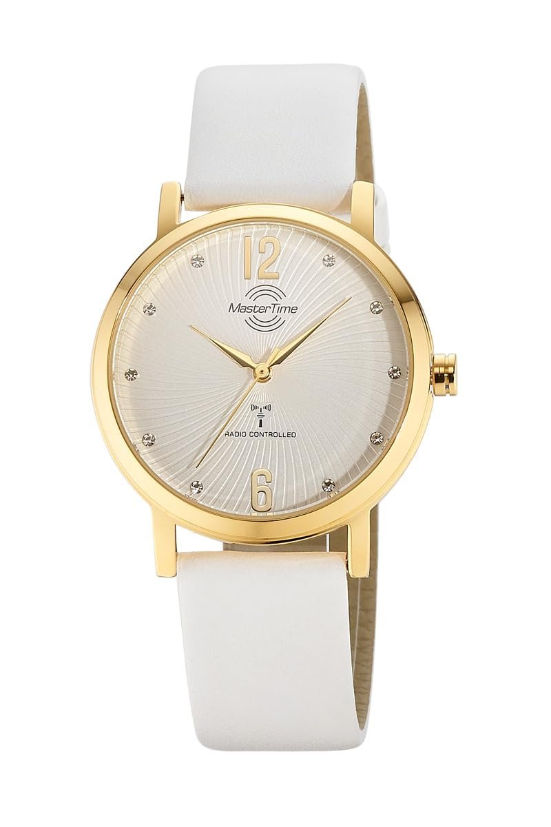 Женские часы Кварцевые радиоуправляемые Master Time MTLA-10802-45L Аналого-цифровые Кожаный ремешок, фото №1