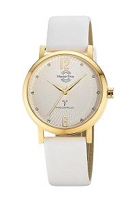 Женские часы Кварцевые радиоуправляемые Master Time MTLA-10802-45L Аналого-цифровые Кожаный ремешок - Фото 1
