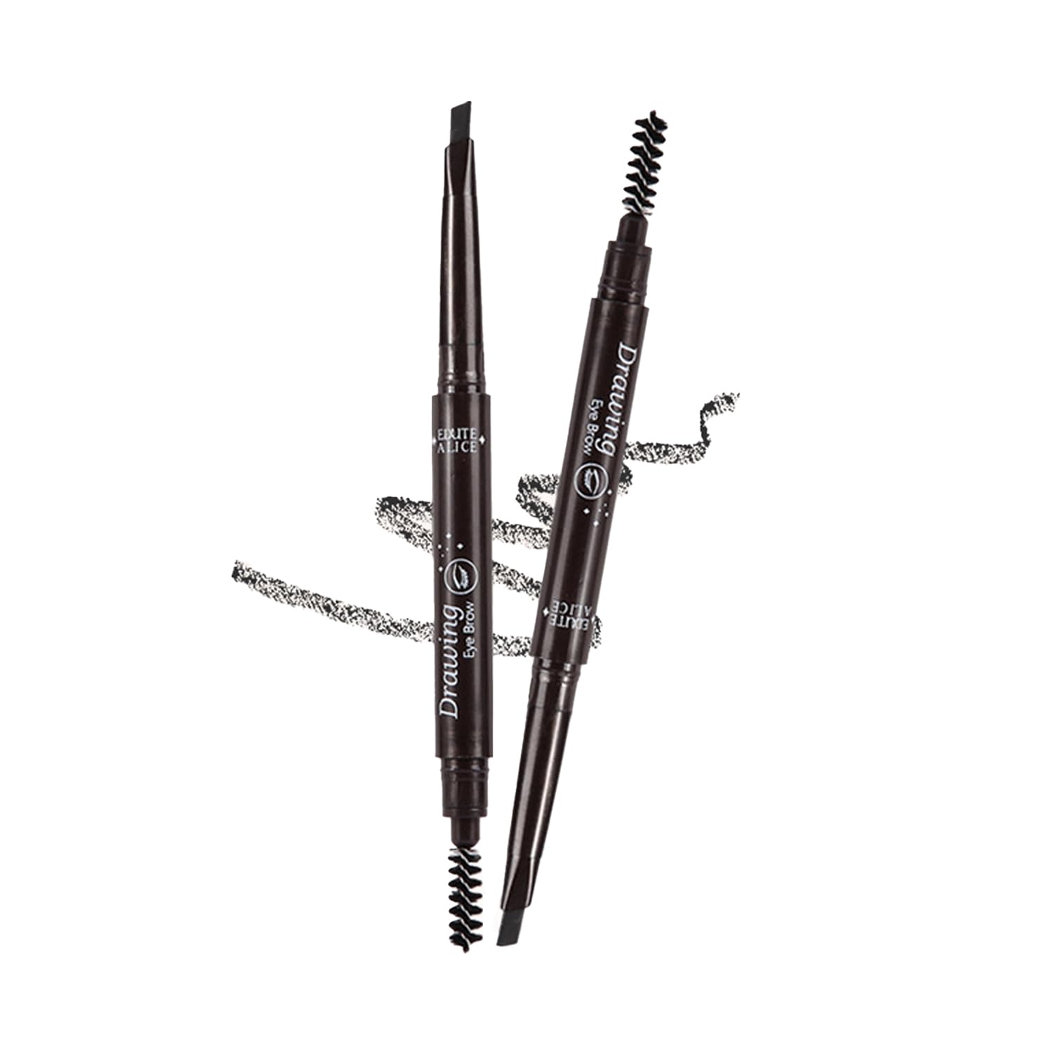 Олівець для брів Double-Sided Eyebrow Pencil Темно-коричневий, фото №1