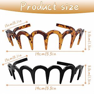 Набор из 2 зигзагообразных обручей на голову synthetic.ua - Фото 1