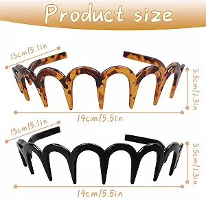 Набор из 2 зигзагообразных обручей на голову synthetic.ua - Фото 1