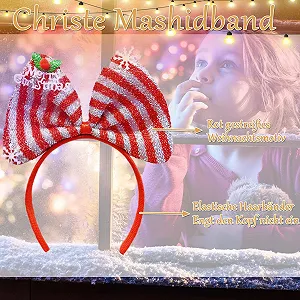 Обруч для волос EONFAVE Рождественский synthetic.ua - Фото 1