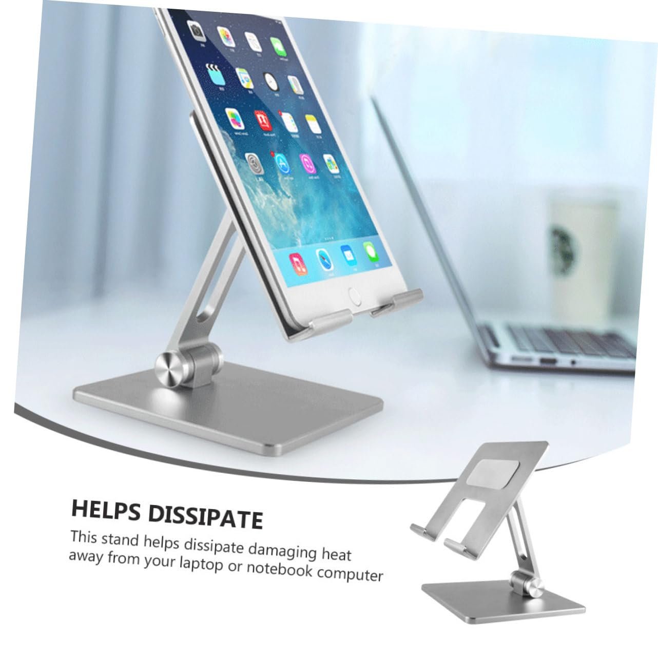 Підставка для ноутбука Vaguelly з охолодженням Алюмінієвий сплав Портативна, фото №9