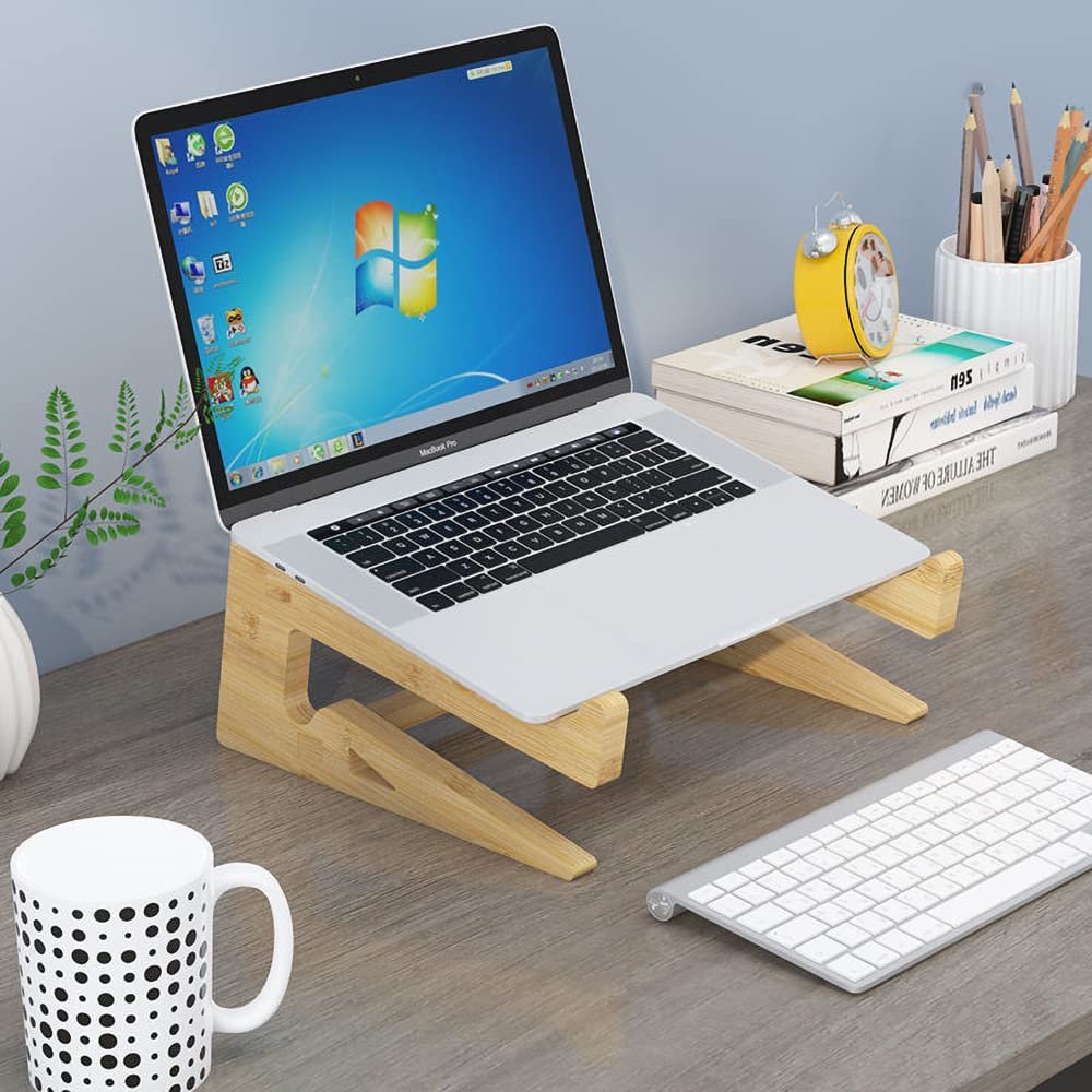 Подставка для ноутбука Деревянная Подставка для планшета Деревянный Ноутбук Подставка для ноутбука Вентилируемая Удобная высота Легко носить с собой (A), фото №6 Подставка для ноутбука Деревянная Подставка для планшета Деревянный Ноутбук Подставка для ноутбука Вентилируемая Удобная высота Легко носить с собой (A), фото №6