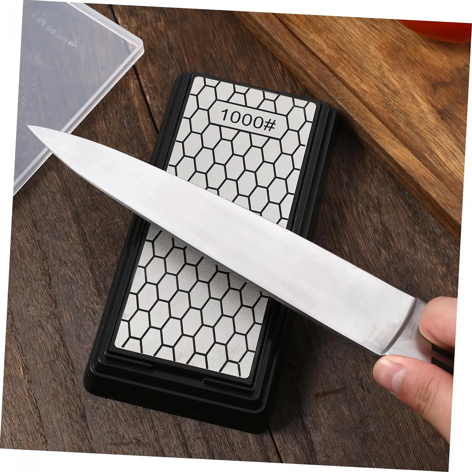 Алмазне точило для ножів Double-Sided 400/1000 Grit з підставкою, фото №5