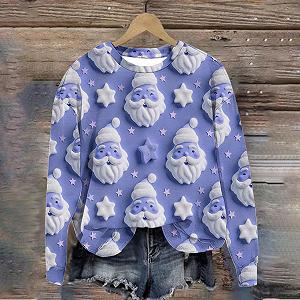 Жіночий Різдвяний світшот з круглим вирізом synthetic.ua - Фото 1