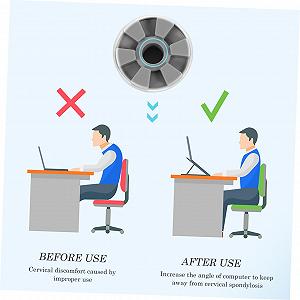 Подставка для ноутбука Алюминиевая, 2 шт. Эргономичная, легкая, мобильная. Для лучшей циркуляции воздуха и комфортного набора текста synthetic.ua - Фото 1