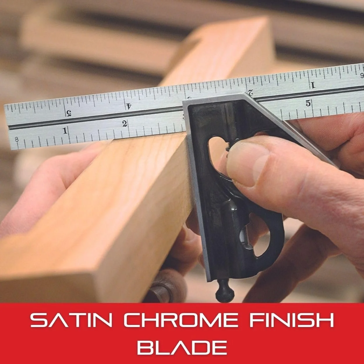 Кутник комбінований Starrett C33MH-300 / 300мм / 90°+45° / Загартована сталь / Сірий, фото №4 Кутник комбінований Starrett C33MH-300 / 300мм / 90°+45° / Загартована сталь / Сірий, фото №4