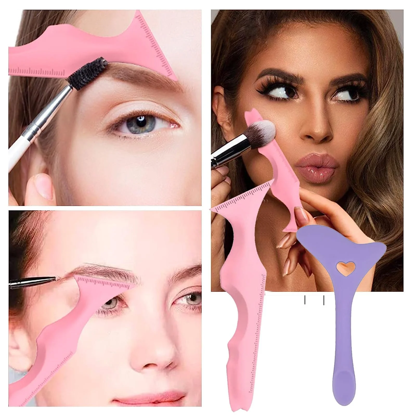 Набір Dfuqanb з 2 силіконових трафаретів для підводки очей для початківців, фото №5