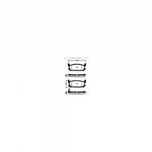 Комплект гальмівних колодок дискового гальма TRISCAN 8110 50024 для MAZDA задня вісь - Фото 1