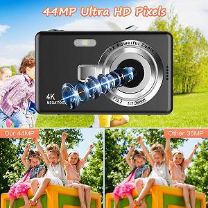 Цифровая Камера 1080P FHD Компактная Камера 44MP Черный synthetic.ua - Фото 1