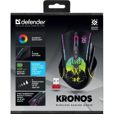 Мышка Defender Kronos GM-695 Wireless Black (52695), фото №5 Мышка Defender Kronos GM-695 Wireless Black (52695), фото №5