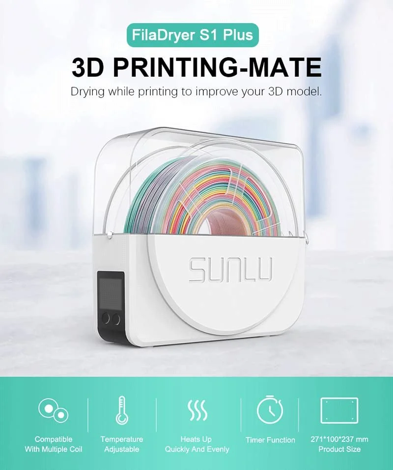 Сушарка для філаменту SUNLU FilaDryer S1 Plus для 3D друку Білий, фото №4