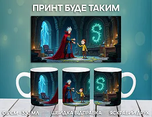 Кружка Рік та Морті з принтом керамічна чашка Rick and Morty 330 мл Uk_354 - Фото 1