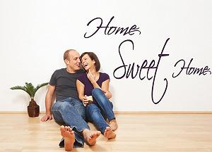 Наклейка на стіну Home Sweet Home 68041 для передпокою та вітальні 29 x 20 см 32 кольори - Фото 1