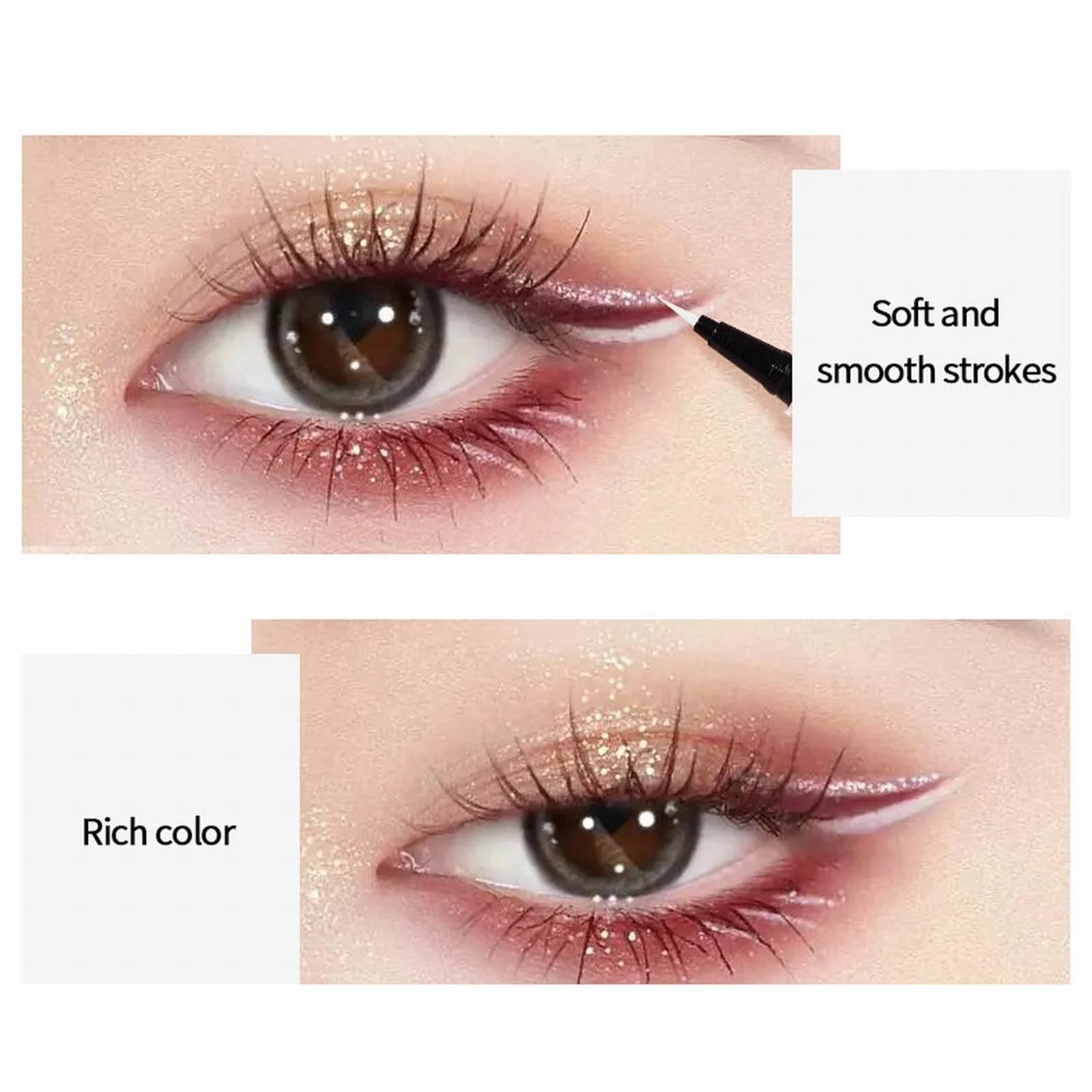 Карандаш для глаз XQQ2ERdinm185, с бриллиантовой пудрой, осветляющий, водостойкий, 2 мл, A, One Size, фото №3