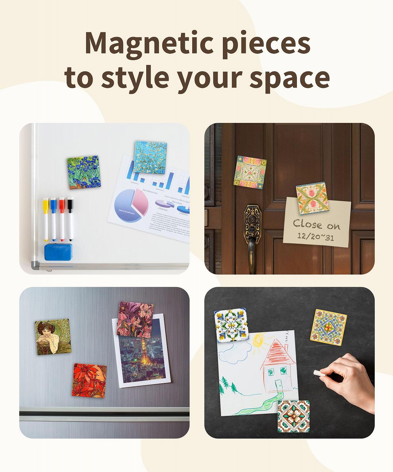 Магнітний набір пазлів PieceRelax Tulip Tile [D1601] 96 деталей, фото №5