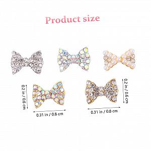 Подвеска для ногтей Healvian, набор 100 шт., украшения с бриллиантами, бисер, стразы, бантики, блестки, кристаллы, металлические 3D synthetic.ua - Фото 1