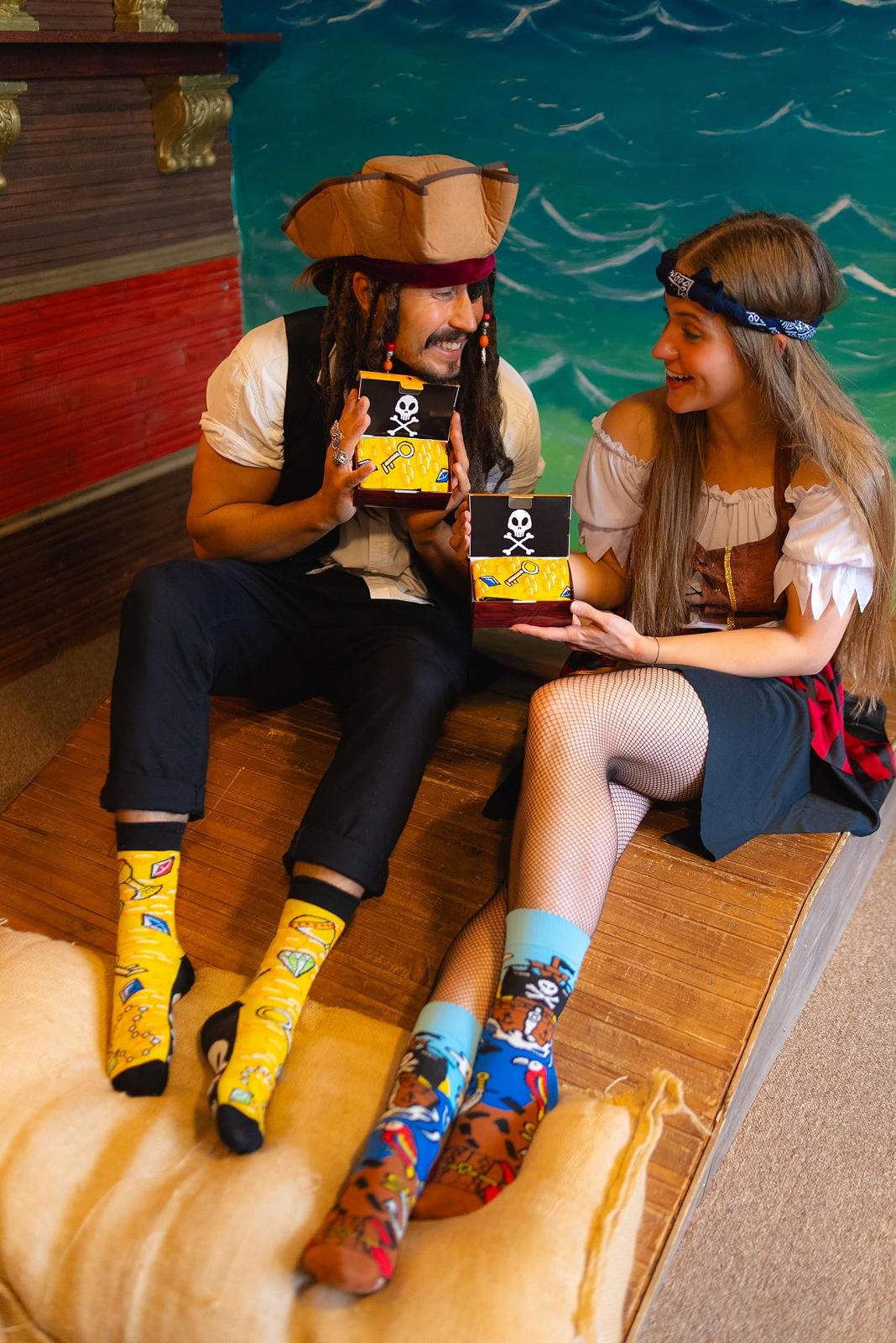 Шкарпетки Rainbow Socks Піратський скарб у коробці - Жіночі Чоловічі - 2 пари, фото №4