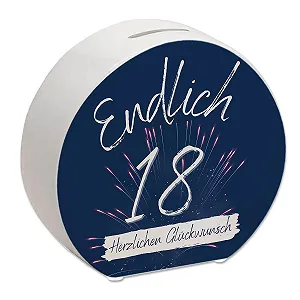 Скарбничка Керамічна Endlich 18 Herzlichen Glückwunsch - Фото 1
