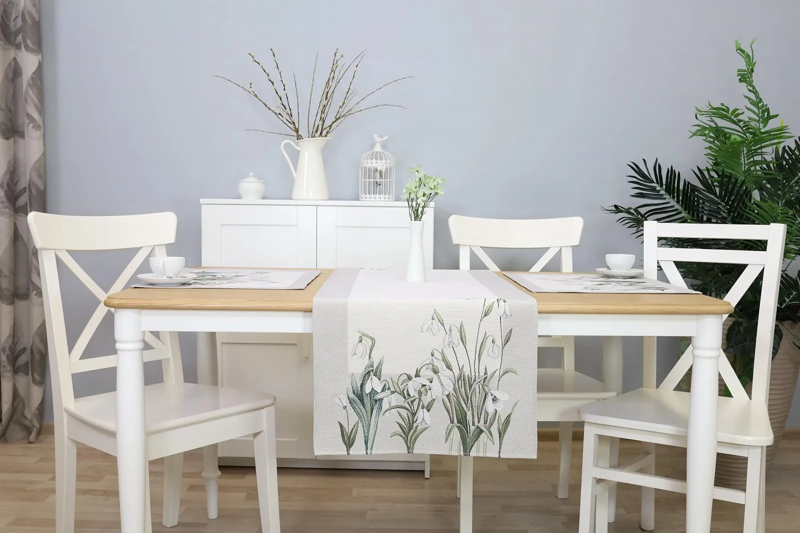 Ранер для столу Spring Summer Snowdrop 140 x 45 см, 100% жакардовий гобелен, фото №2 Ранер для столу Spring Summer Snowdrop 140 x 45 см, 100% жакардовий гобелен, фото №2