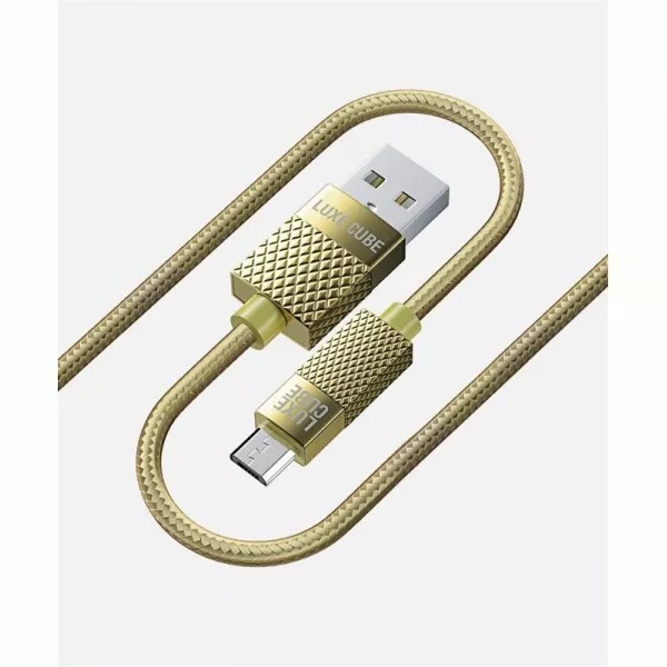 Кабель Luxe Cube Premium USB-microUSB 1м золотистый 8889986489885, фото №1