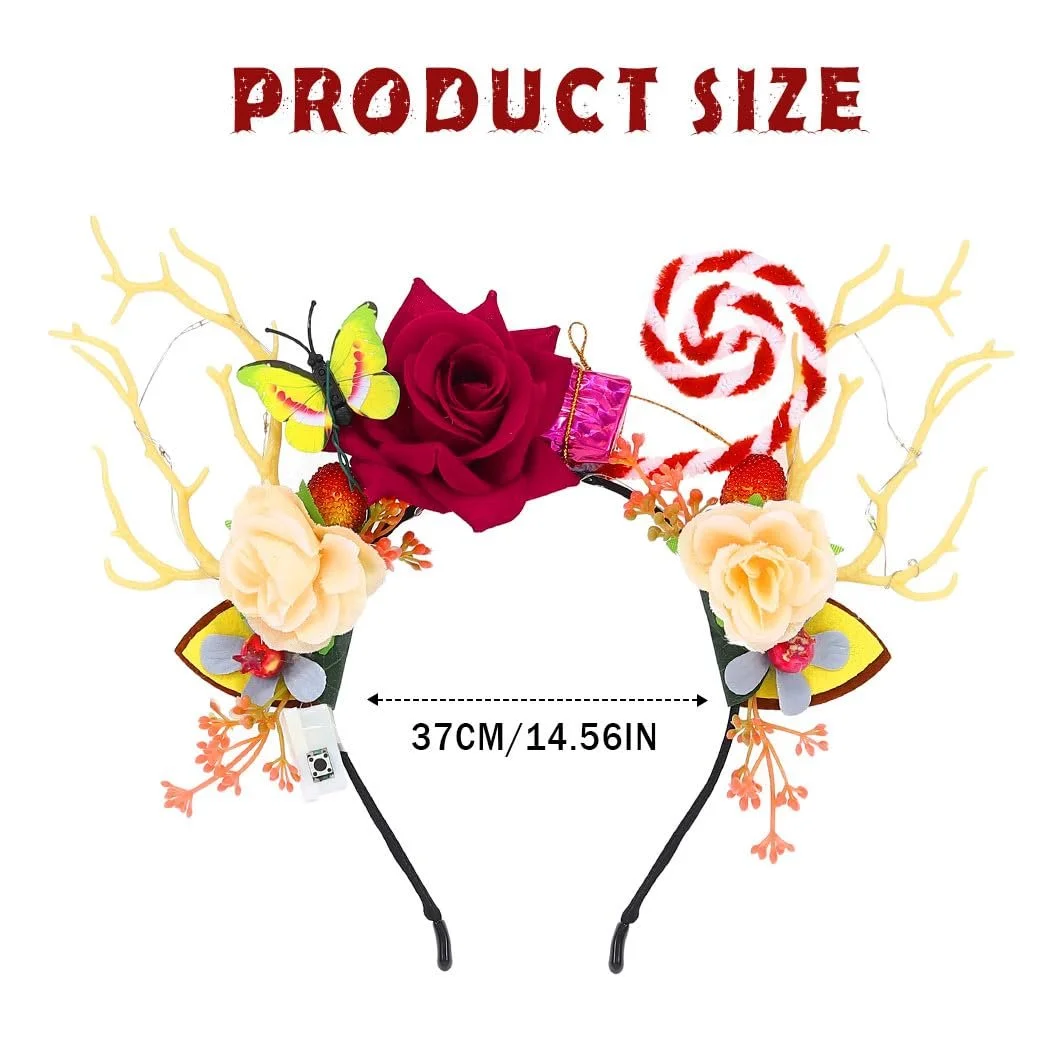 Обруч Рождественский со светодиодами, фото №6