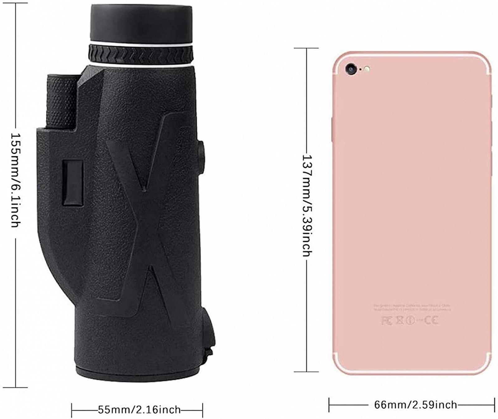 Монокуляр-телескоп 40x60 HD водонепроникний з тримачем для штатива, фото №3