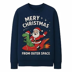 Детский праздничный пуловер с круглым вырезом для девочки с принтом, мягкий и удобный повседневный верх - Фото 1