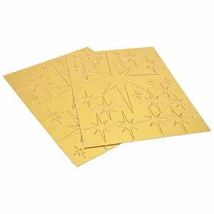 Наклейка на стіну 42 зірки акрилова дзеркальна золота - Фото 1