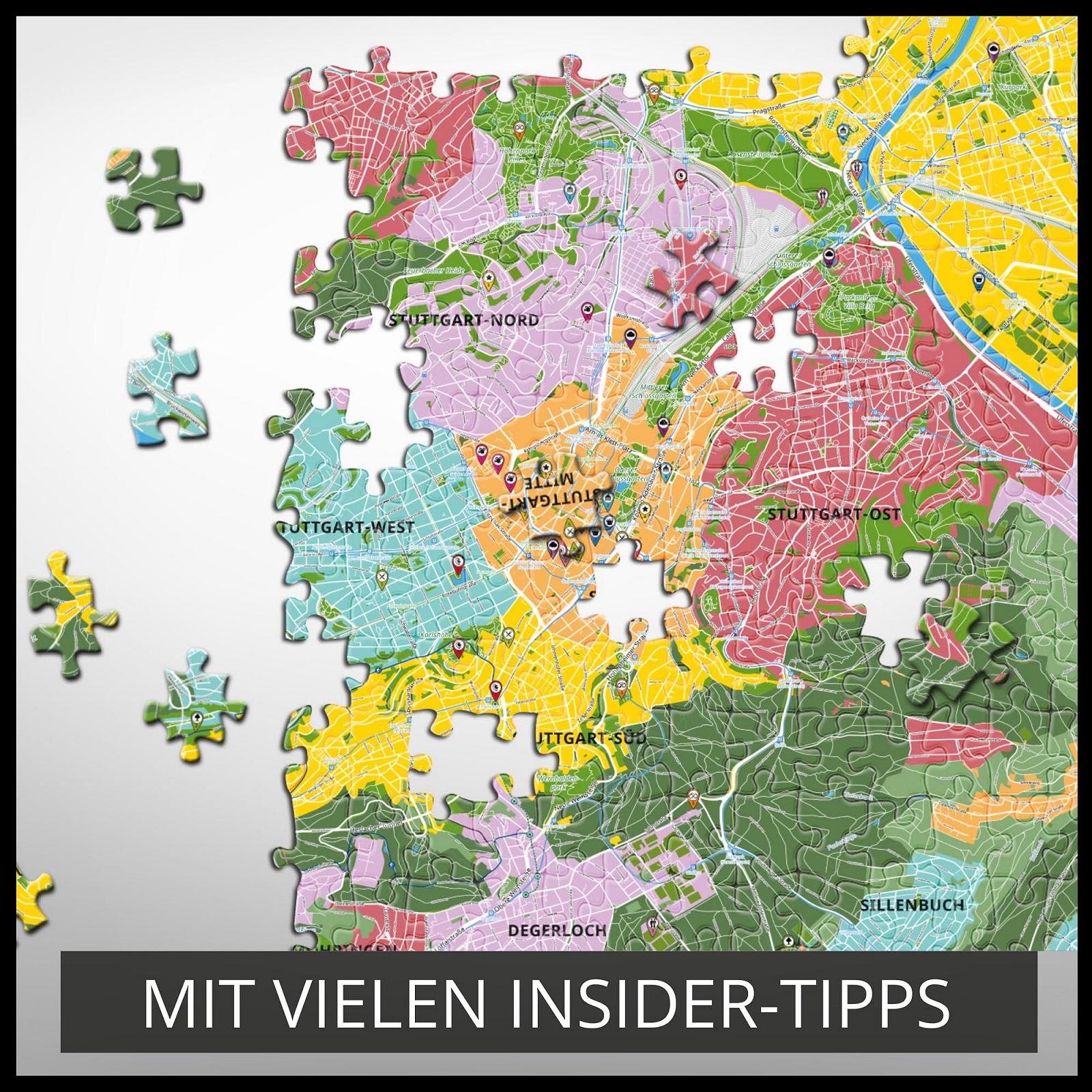 Пазл PuzzleMap City Map XXL Stuttgart 500 деталей 68 x 48 см з буклетом та картою, фото №5 Пазл PuzzleMap City Map XXL Stuttgart 500 деталей 68 x 48 см з буклетом та картою, фото №5