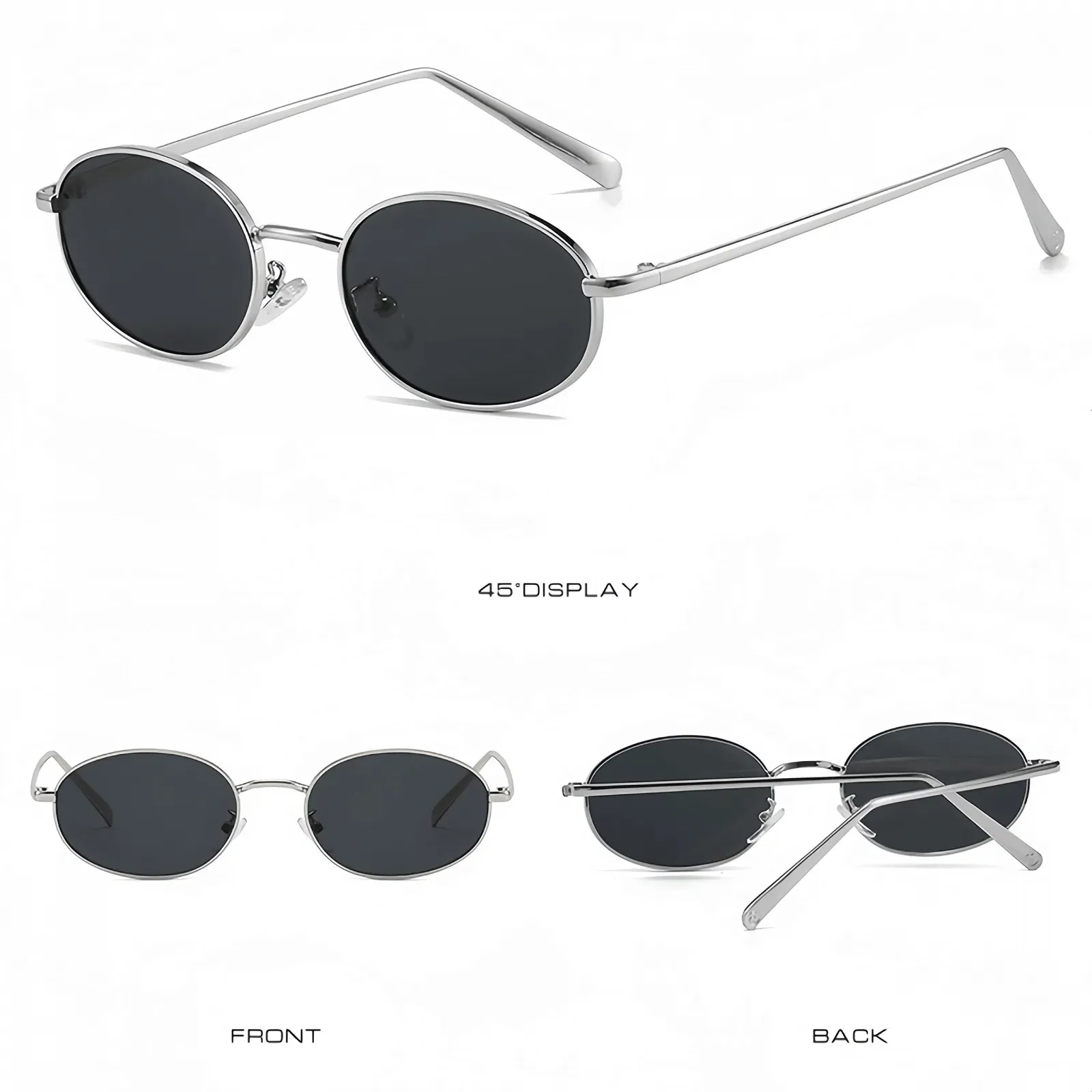 Сонцезахисні окуляри овальні ретро WDZAYXC для чоловіків і жінок, фото №2