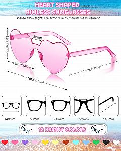 Сонцезахисні окуляри Серце Photect 12 пар, різнокольорові synthetic.ua - Фото 1