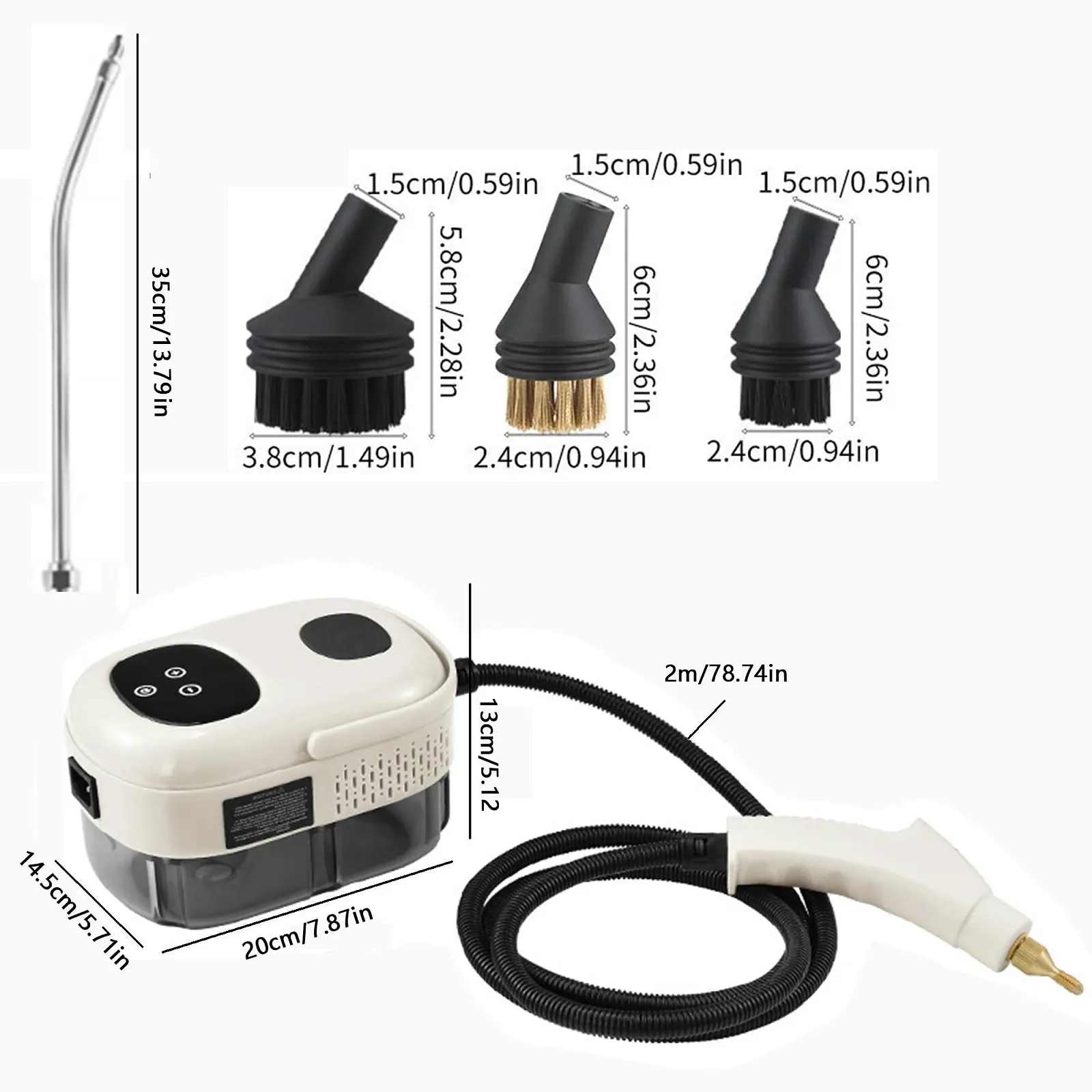 Пароочисник WYFCR ручний ABS Білий, фото №7 Пароочисник WYFCR ручний ABS Білий, фото №7