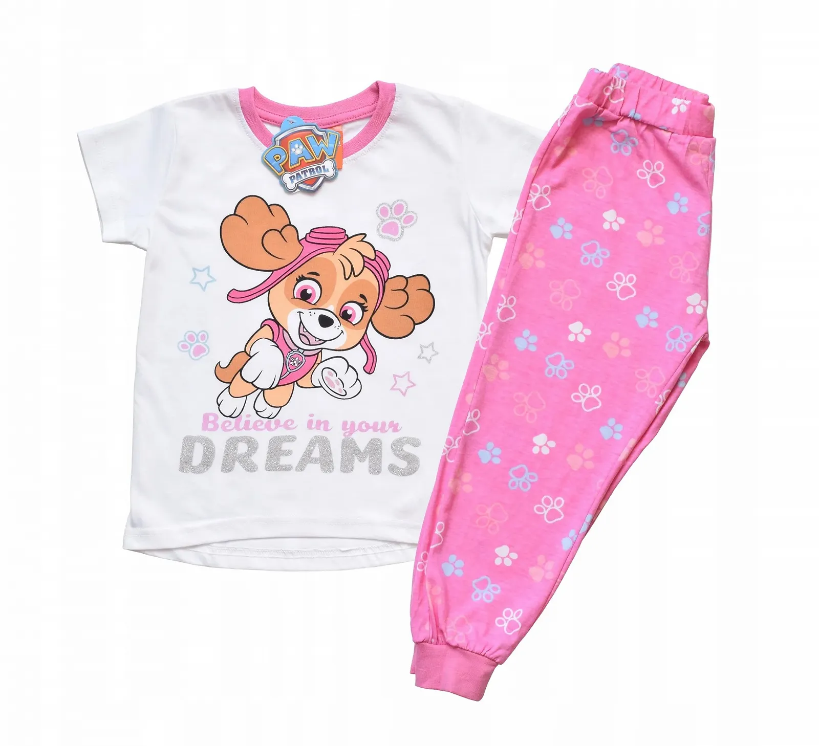 Пижама eplusm PawPatrol Skye для девочек, милый комплект из двух частей, с короткими рукавами, длинные брюки, хлопок, одежда для сна, лето-зима 92-128 см, фото №2 Пижама eplusm PawPatrol Skye для девочек, милый комплект из двух частей, с короткими рукавами, длинные брюки, хлопок, одежда для сна, лето-зима 92-128 см, фото №2