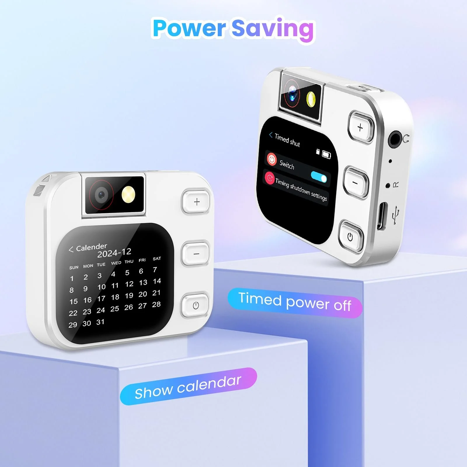 MP3 плеєр HERBYD з Bluetooth 5.4, з камерою, 2.01-дюймовим повним РК-сенсорним екраном, HiFi звуком, диктофоном, динаміком, електронною книгою, картою пам'яті на 128 ГБ, гарнітурою, фото №6