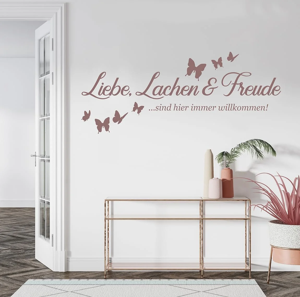 Настінна наклейка Tjapalo Pkm497 Love Laugh and Friends Are Here Always Welcome Сіра, фото №5