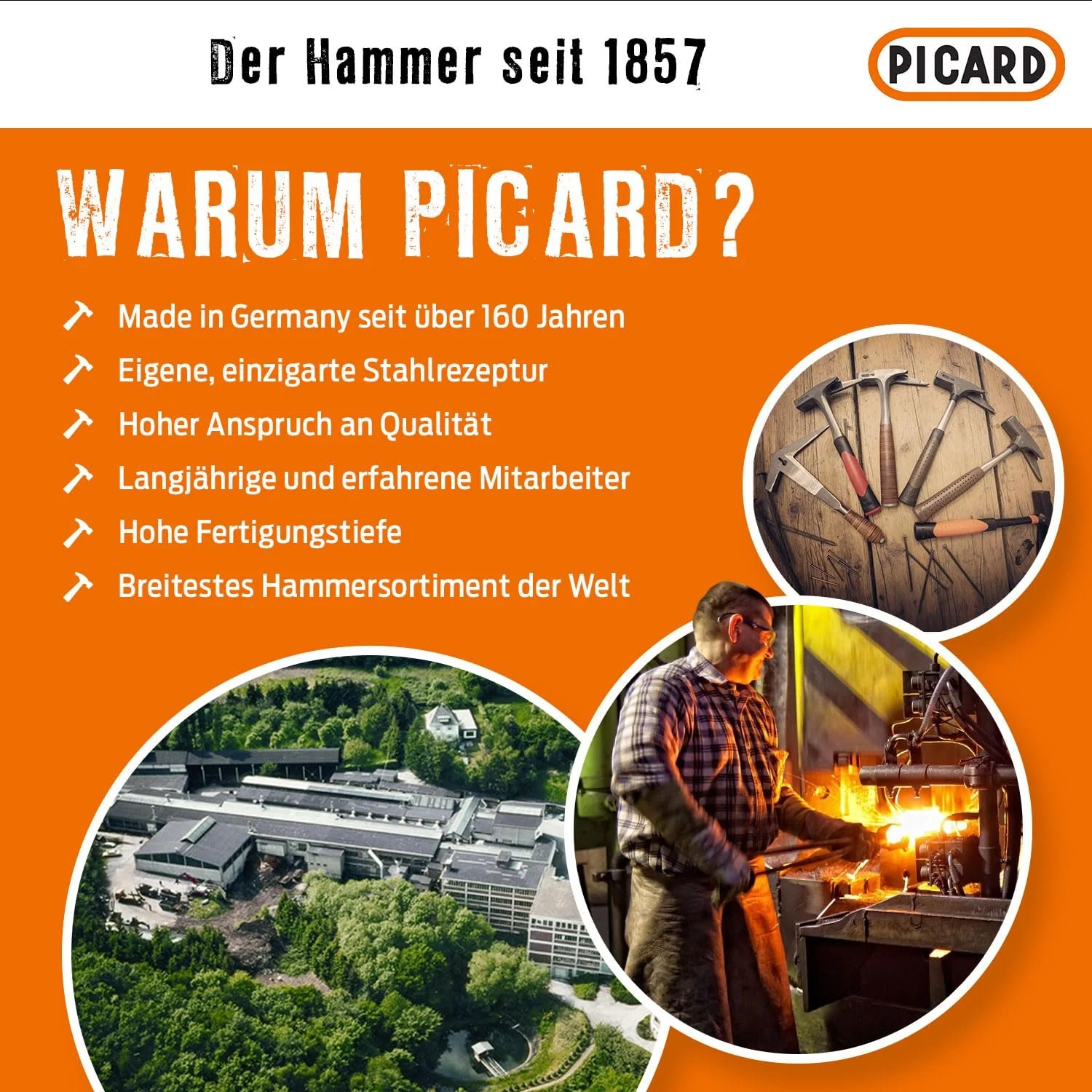 Молоток слесарный/клепальный Picard 0032700-0800 800 г (28 oz) немецкого типа из стекловолокна черный, фото №6 Молоток слесарный/клепальный Picard 0032700-0800 800 г (28 oz) немецкого типа из стекловолокна черный, фото №6
