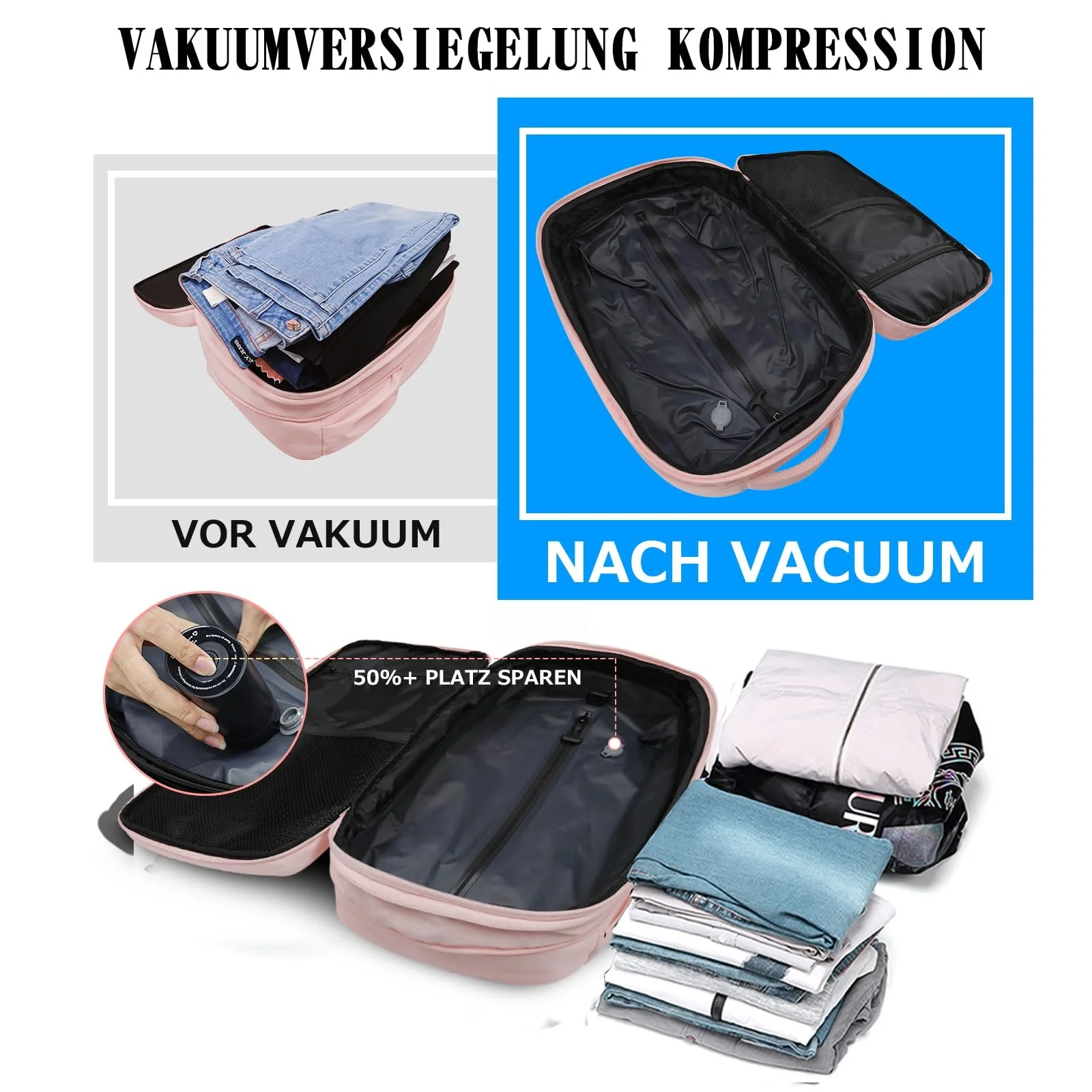 Рюкзак KINGSLONG Vacuum Travel женский для ноутбука 17.3" 33 л с насосом черный, фото №4 Рюкзак KINGSLONG Vacuum Travel женский для ноутбука 17.3" 33 л с насосом черный, фото №4