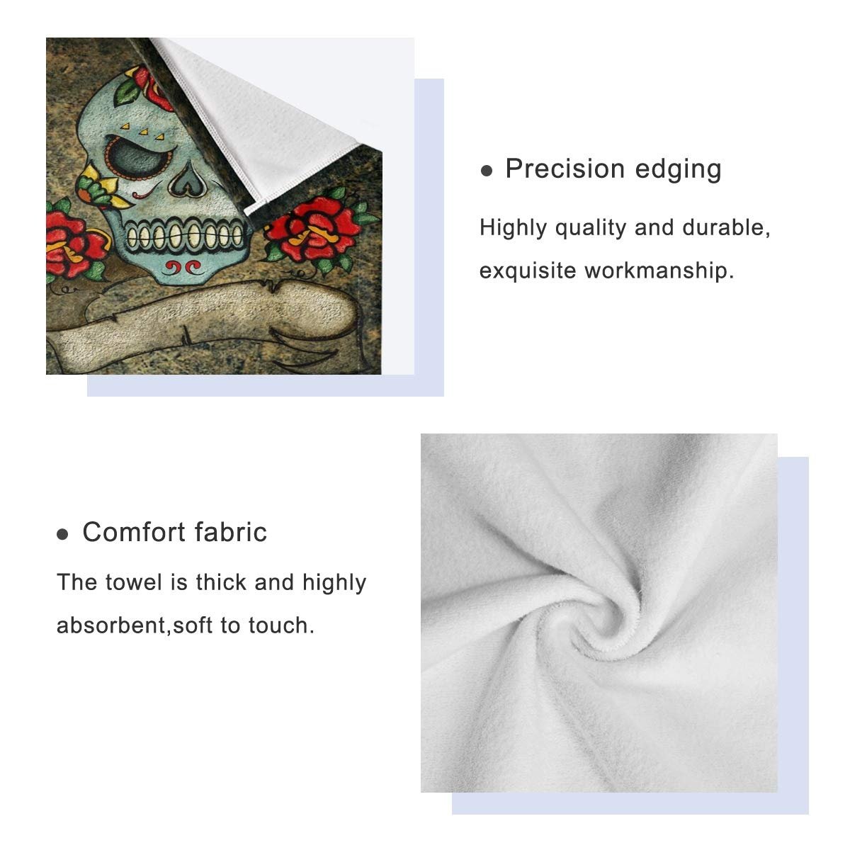 Набір рушників BEUSS 100% Cotton Череп та Квіти, фото №4