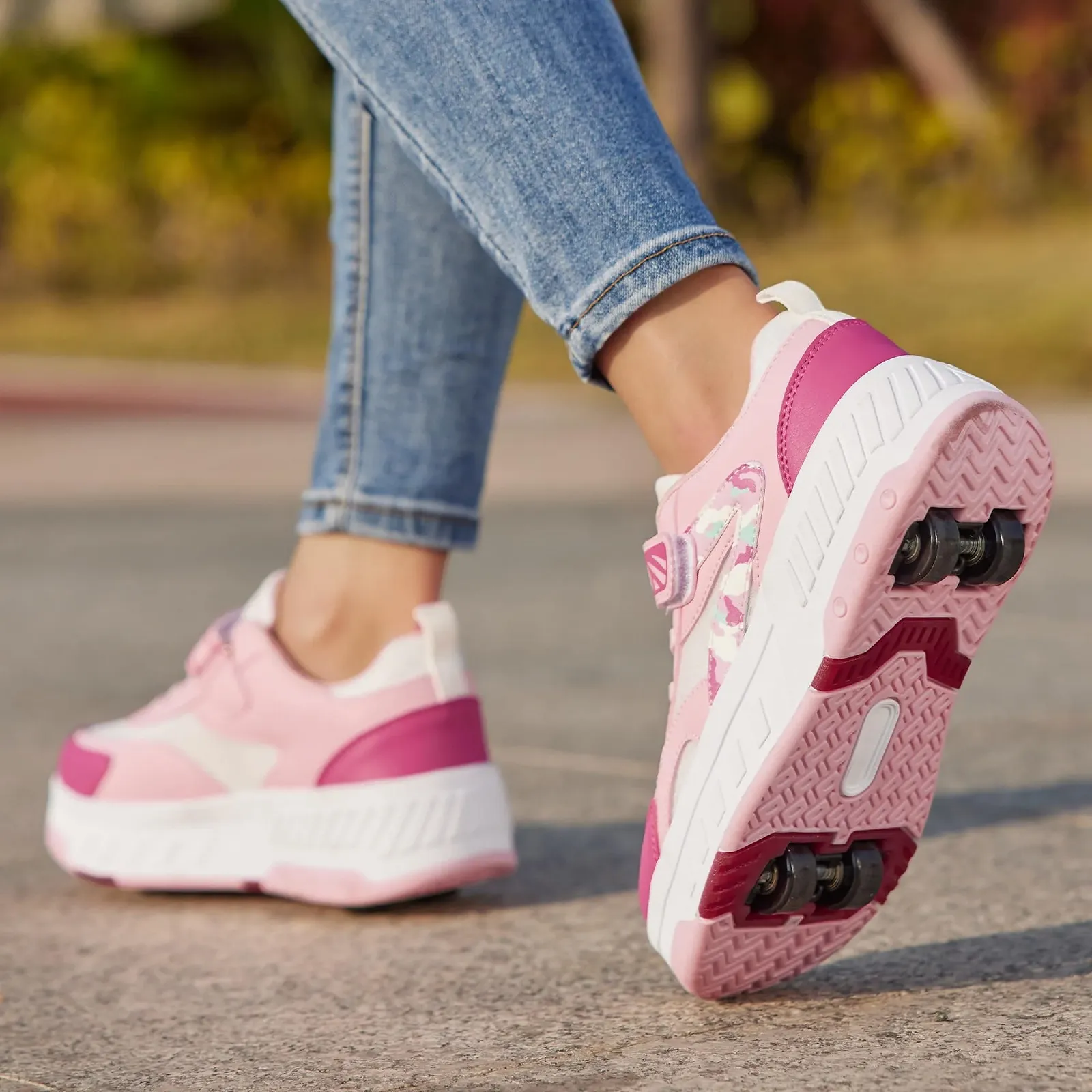 Кросівки на коліщатках дівчаток дитячі, фото №2