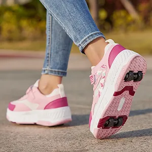 Кросівки на коліщатках дівчаток дитячі synthetic.ua - Фото 1