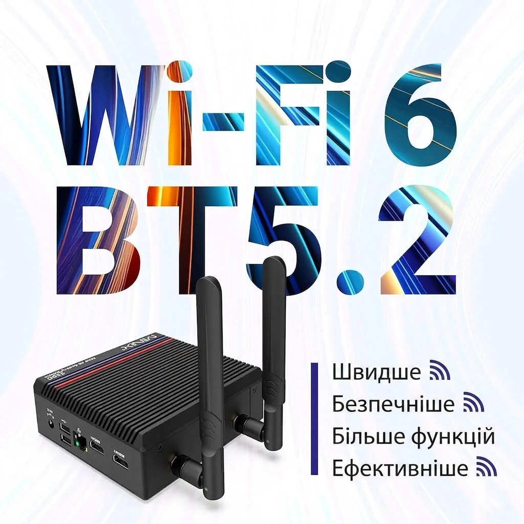 Міні ПК MINIX Z100-0dB Fanless / Intel N100 / RAM 16GB / SSD 512GB / 2 x HDMI / LAN / Wi-Fi 6 / Bluetooth 5.2 / Windows 11 / Black, фото №4 Міні ПК MINIX Z100-0dB Fanless / Intel N100 / RAM 16GB / SSD 512GB / 2 x HDMI / LAN / Wi-Fi 6 / Bluetooth 5.2 / Windows 11 / Black, фото №4