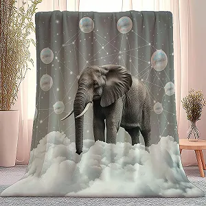 Покривало Cuddly 180 x 220 см М'яка та тепла 3D Космічні бульбашки - Фото 1