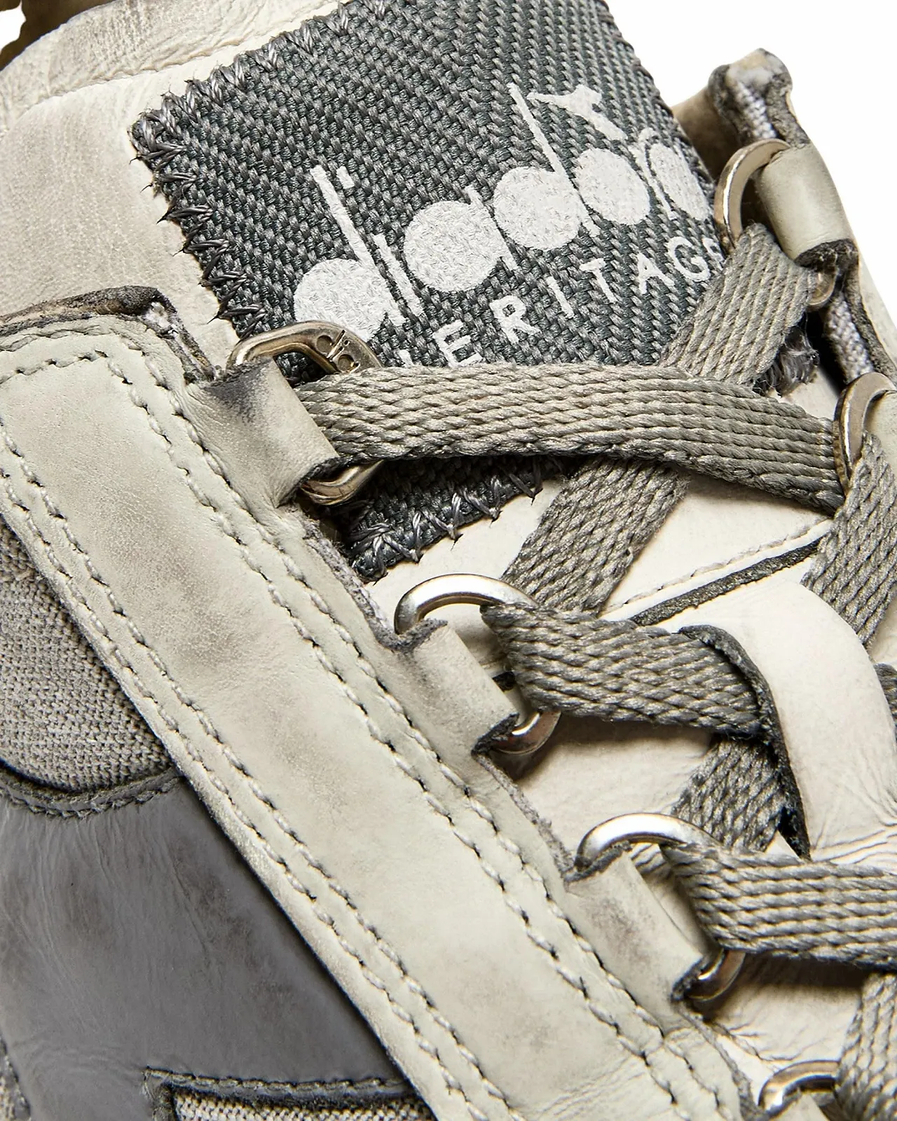 Кроссовки Diadora Heritage Equipe Dirty SW Evo Мужские Белые Холщовые, фото №3 Кроссовки Diadora Heritage Equipe Dirty SW Evo Мужские Белые Холщовые, фото №3