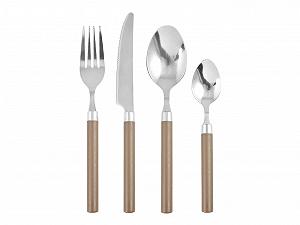 Купить Набор столовых приборов Home Better 24 предмета, нержавеющая сталь, коричневый - Фото 1 Набор столовых приборов Home Better 24 предмета, нержавеющая сталь, коричневый - Фото 1