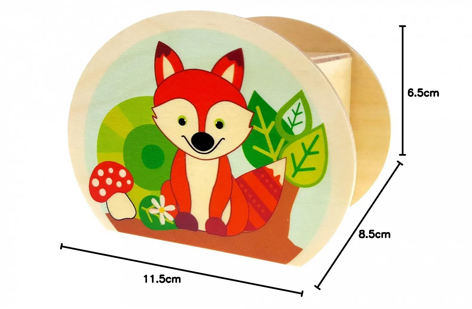 Скарбничка дерев'яна Hess Holzspielzeug Forest Animals 15216 з ключем, фото №4