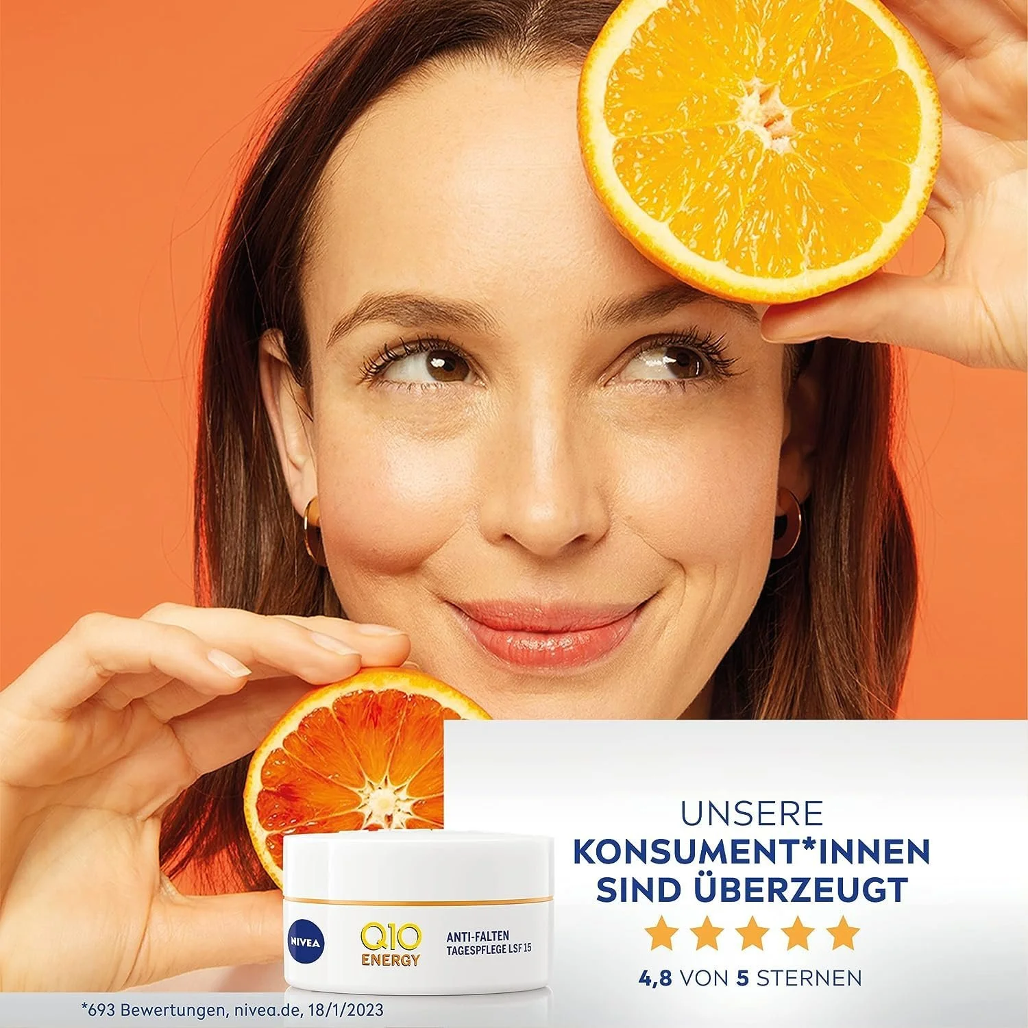Денний крем для обличчя NIVEA Q10 Energy проти зморшок SPF 15 з вітаміном C та E, 50 мл, фото №2